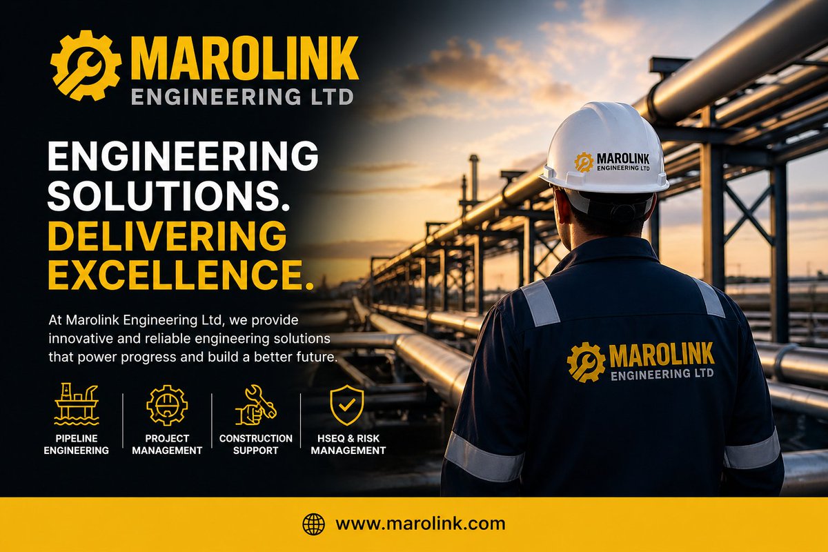 marolink_engr's tweet image. Efficient pipeline design starts with smart routing, quality materials, and optimized flow. At Marolink Engineering Ltd, we deliver safe, reliable, and cost-effective systems built for performance.
#PipelineDesign #Engineering #EnergyEfficiency #OilAndGas