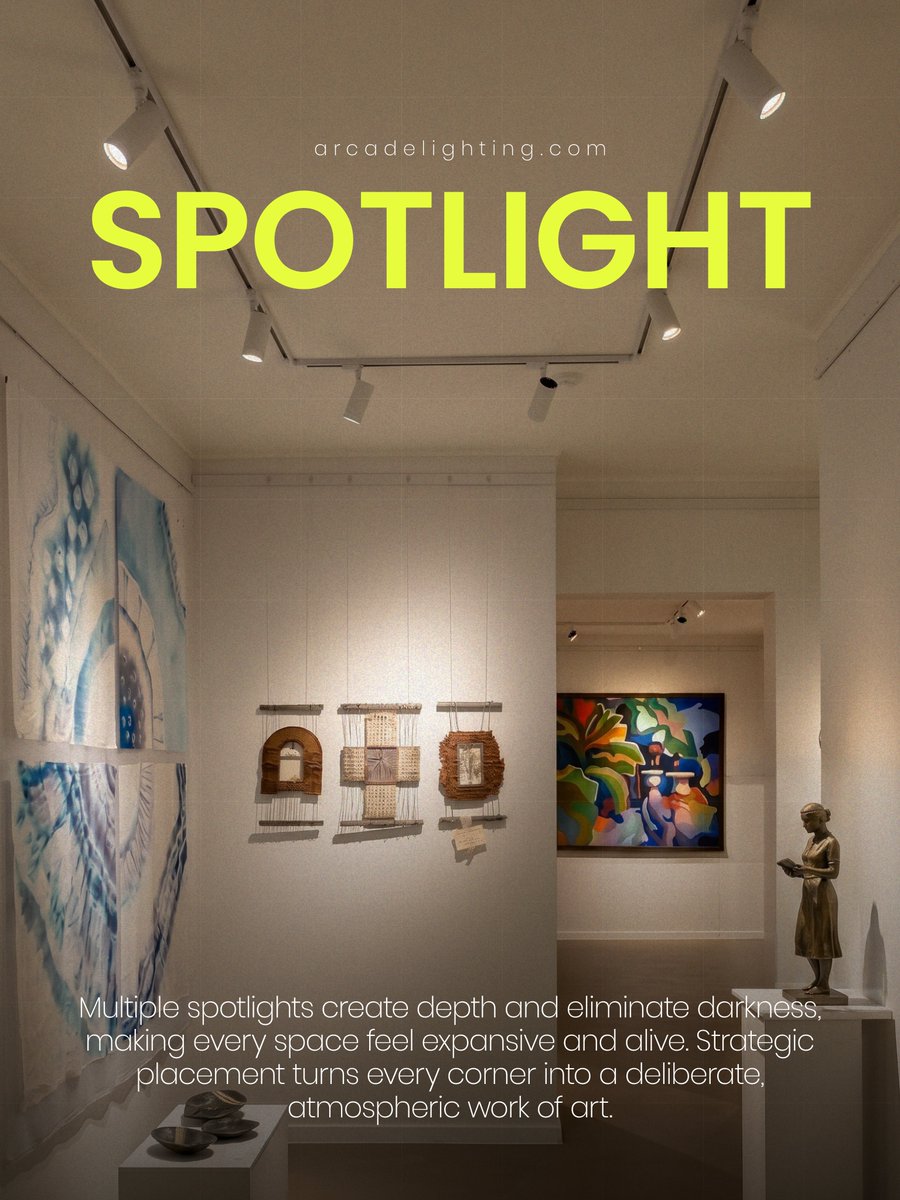ArcadeLighting_'s tweet image. Layered spotlights that bring depth to every corner✨

Explore the world of lighting at arcadelighting.com

#spotlight #ceilinglighting #lighting #architects