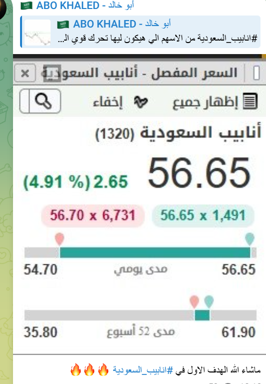 aborahel9im's tweet photo. 💸حقق أهدافك: توصيات بالسوق السعودي والامريكي🔥
ماشاء الله الهدف الاول في #انابيب_السعودية 🔥🔥🔥

سهم مسار المطاحن العربية بوبا العربية نقي الخليج للتدريب السعودي الألماني 

لمزيد من التفاصيل انضم الينا الأن 👇
https://t.co/FArAPyD9of https://t.co/aja805heiJ