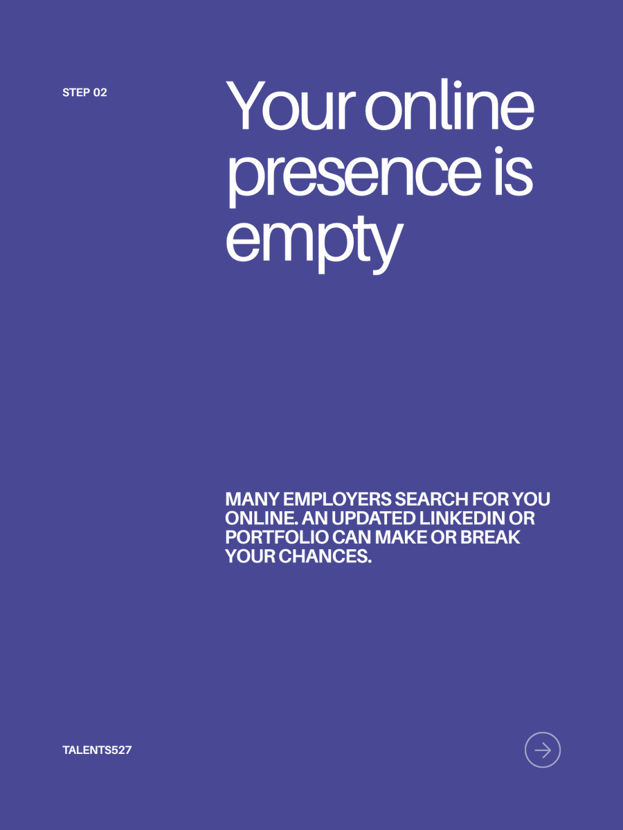 Talents527's tweet image. Nobody tells you this…
A generic bio.
Sending the same CV to 50+ jobs.
No profile photo. 
The candidates landing jobs right now aren't working harder; they're working smarter.
Build a profile that speaks before you do.
 #JobTips #GetHired #CareerCoach #NewJob #HireMe #Talents