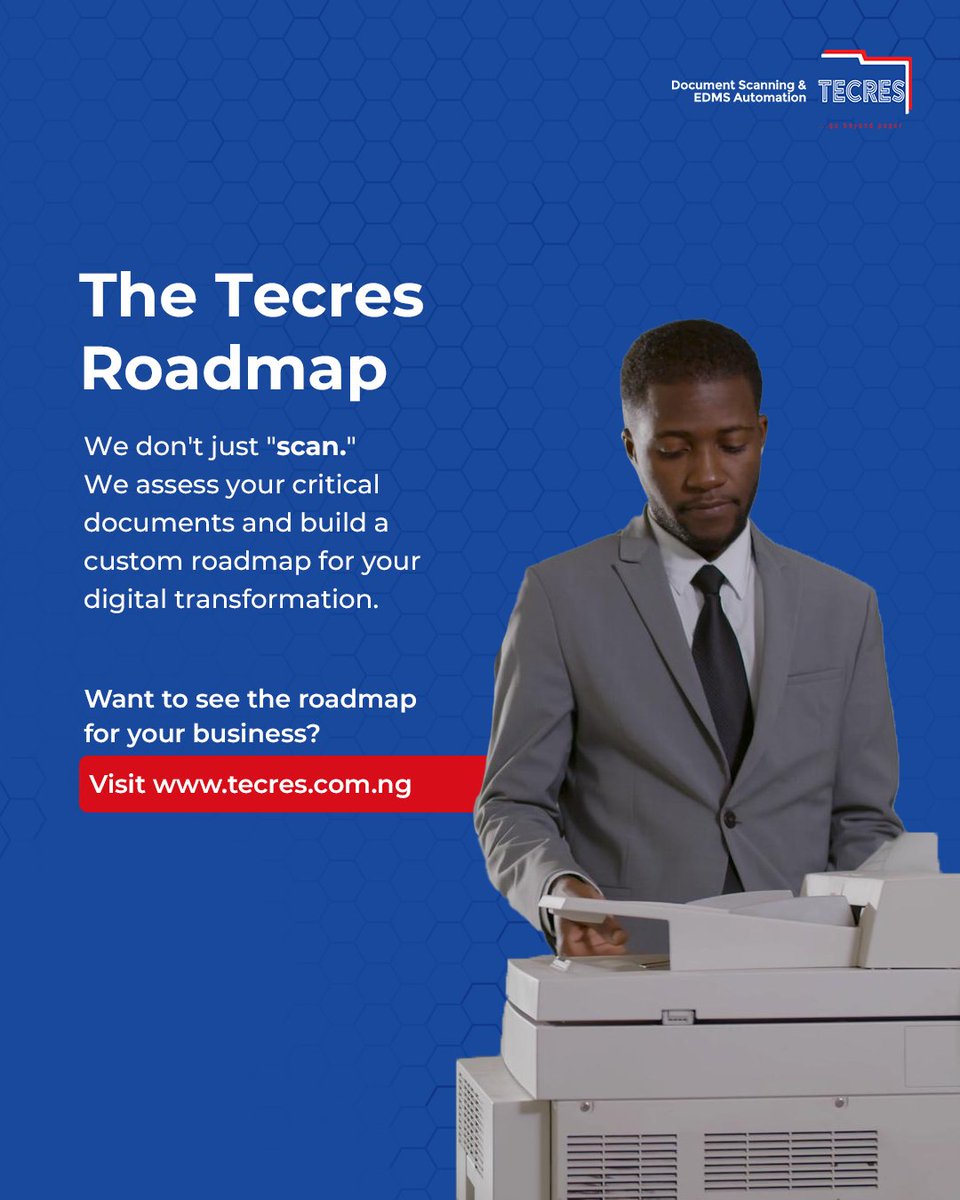 TecresTNL's tweet image. "From A2 to A0, your blueprints deserve high-res precision. 
Don't settle for blurry scans. Tecres Technologies captures every coordinate and detail, moving your "Business DNA" to a secure cloud.

#DigitalTransformation
 #Blueprints 
#TecresTechnologies