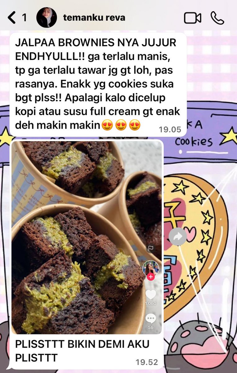 ssalvasixth's tweet photo. aku senang sekali ketika dapat teman teman aku yang laporan habis beli brownie dan laporannya supeeer positif 💌💌 makaci yang udah repeat order i love you https://t.co/ftkfyVEo9p