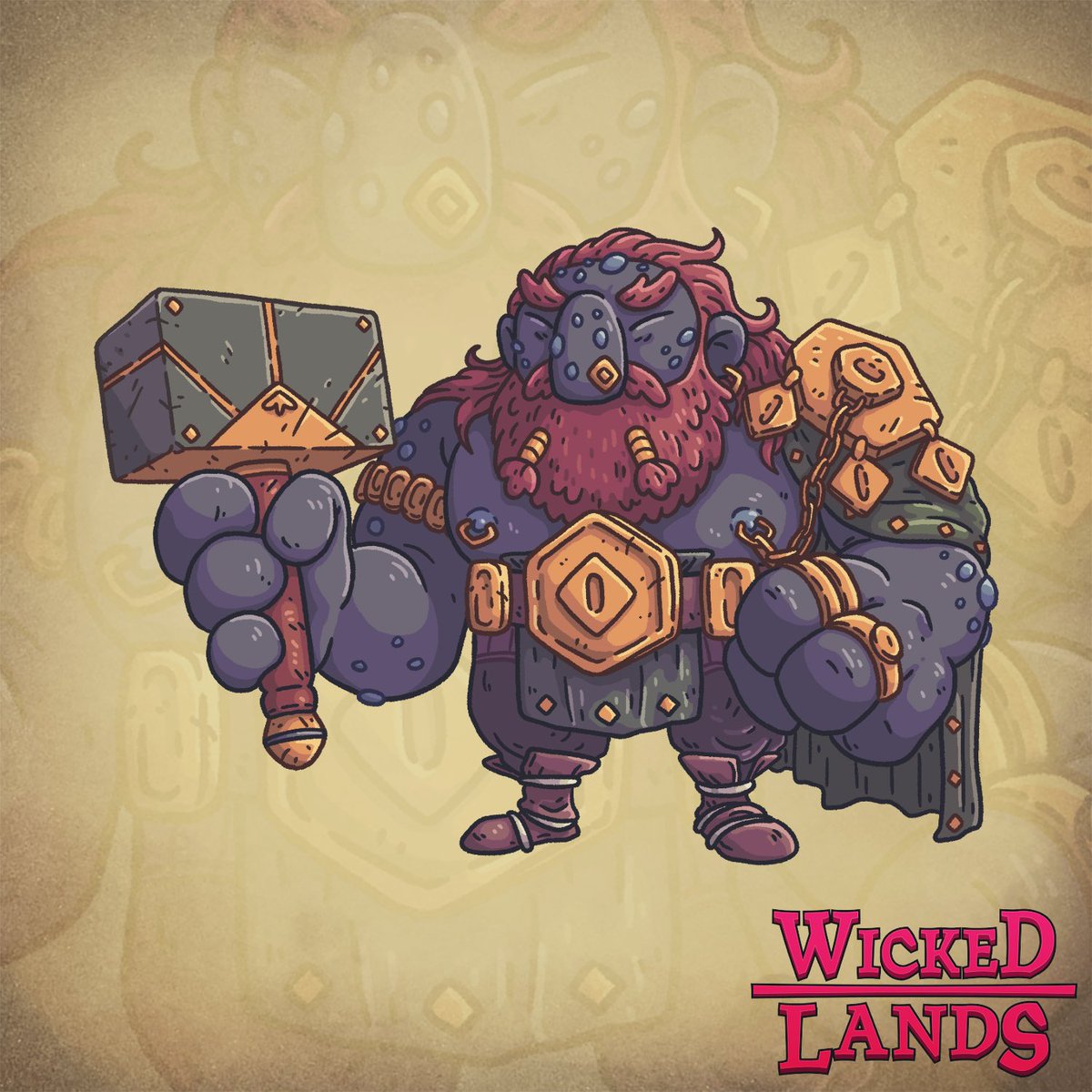 ChrisLewisLee's tweet photo. I thought I’d share some old designs that I made for Wicked Lands. It was a roguelite, turn based game with some deck building thrown in. I absolutely loved working on it, and hope to continue on it someday.

These were mostly made back in around 2022. https://t.co/H5a8drkBw2