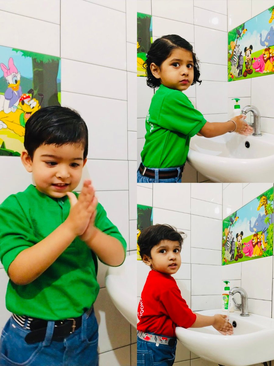 dewanschoolhpr's tweet image. 🧼✨ #Handwashing Activity | #Kindergarten ✨🧼
Nursery students at #DewanPublicSchool, Hapur learned the importance of personal £hygiene through a fun handwashing activity. Teachers demonstrated proper handwashing steps, making learning joyful and engaging. 👧🧒💦
#HealthyHabits