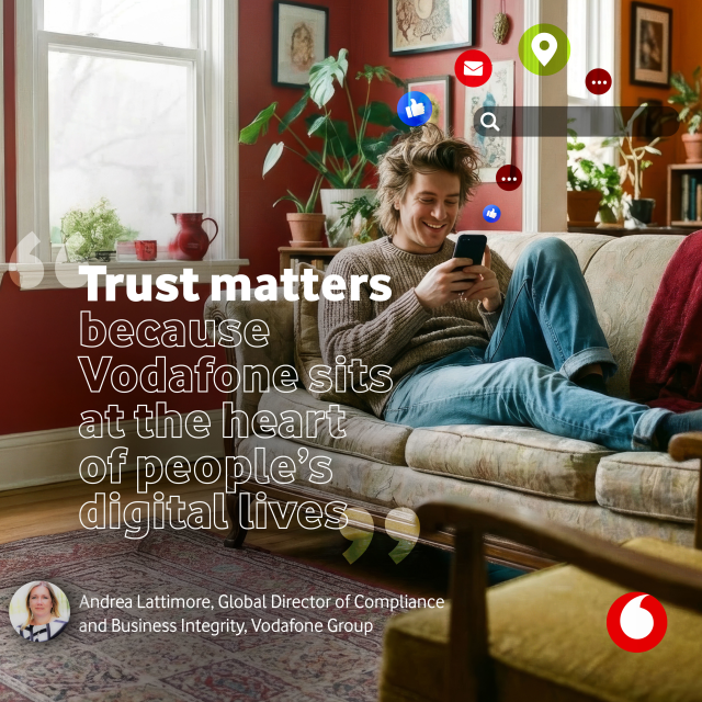 Andy1L's tweet photo. At @VodafoneGroup, trust is a priority; we understand that it must be earned, and we are committed to maintaining it. Interested in how we do that? Discover more here: https://t.co/AL2VtHTn3X https://t.co/wdvR2RCIDq