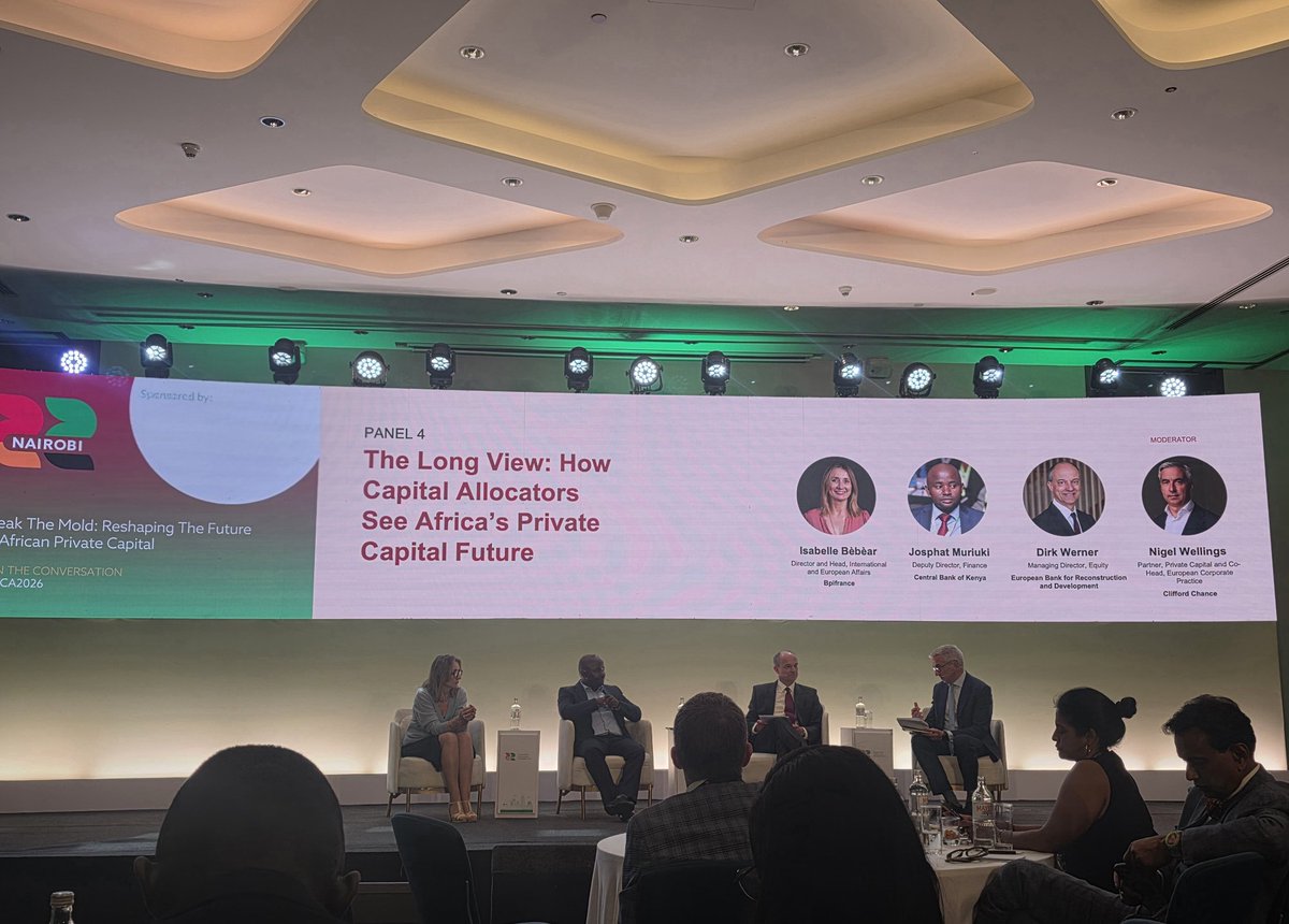InvFundsLawyer's tweet photo. Day 2 @AVCA_Africa Conference 2026.
The Long View: How Capital Allocator's see Africa's Private Capital Future

A very interesting panel on what the Investors think of the industry and its future. 

#AVCAConference2026 https://t.co/ltWICxtLtO