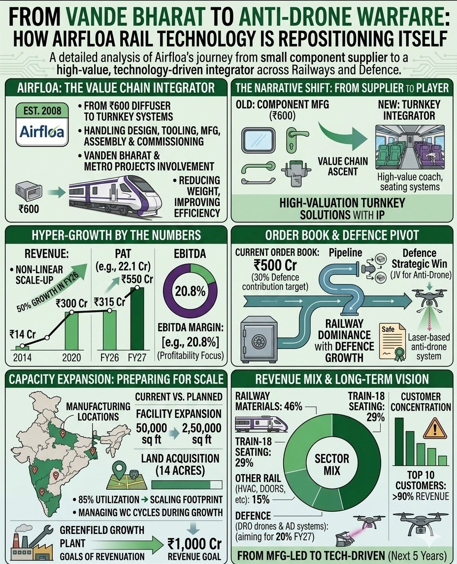 ValueEducator's tweet image. The Multi-Bagger Pivot: From ₹600 Parts to ₹1,000 Cr Tech-Led Defense
#MakeInIndia #Defense #Railways #Engineering #StockMarket #InvestmentAnalysis