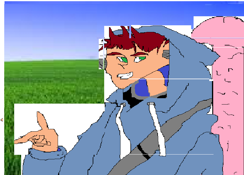 H0rribl3Pers0n's tweet photo. @Dazrbn daz mira, encontre un disco duro de 2016 y te habia echo este sublime fan art en paint, lastima no te lo pude entregar a tiempo pero la mona lisa tambien tardo 16 años en entregarse asi que supongo es cosa del buen arte https://t.co/eZb75Ttm3u