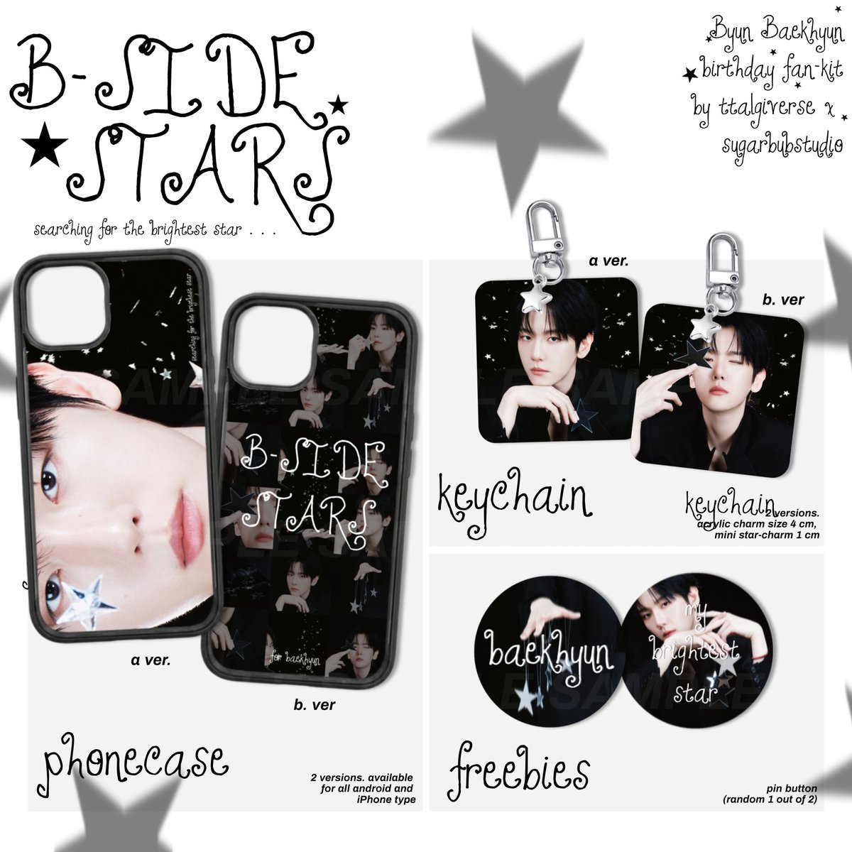 [rts &amp; likes are really appreciated]

B-SIDE STARS:
#BAEKHYUN BIRTHDAY KIT★
by sugarbubstudio x ttalgiverse

PO periode : 4/29 - 5/8
 ⤷ bit.ly/b-sidestars506

◛  international GO are welcome
◛ shipping from bogor, ina
◛ if any questions, pls dm me