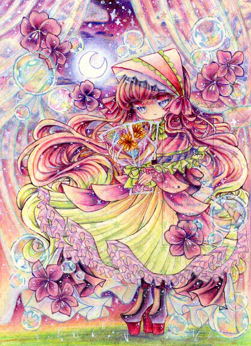 tyacorine's tweet photo. #ゴールデンウィークSNS展覧会2026
#GWアナログ絵祭り

色鉛筆でキラキラした絵を描いています✨✍️ https://t.co/ORj04OGNde
