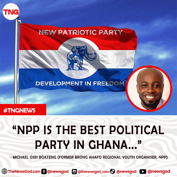 TheNewsGodtweet's tweet image. NPP is the best political party in Ghana... — Michael Osei Boateng (Former Brong Ahafo Regional Youth Organiser, NPP). 

#NPP #GhanaPolitics #MichaelOseiBoateng #BrongAhafo #Election2026 #NewPatrioticParty #thenewsgod #TNGNews