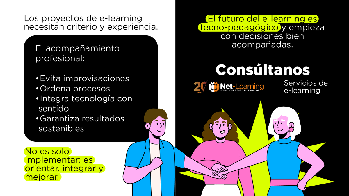 netlearning20's tweet image. La tecnología por sí sola no transforma el aprendizaje.
El verdadero impacto ocurre con una mirada tecno-pedagógica 👉net-learning.com.ar/blog/tecnologi…
#elearning #formación #educación #tecnología