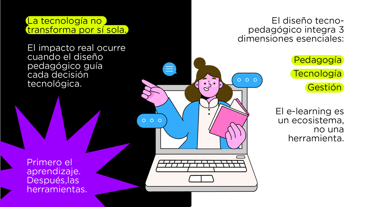 netlearning20's tweet image. La tecnología por sí sola no transforma el aprendizaje.
El verdadero impacto ocurre con una mirada tecno-pedagógica 👉net-learning.com.ar/blog/tecnologi…
#elearning #formación #educación #tecnología