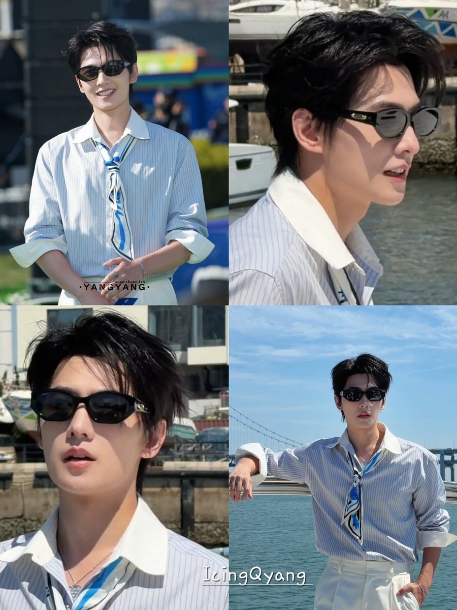 icingquinyang2's tweet photo. A few more #eyecatching pix of #YangYang杨洋 from the #tsingtaobeer open air event as he's now back to #Hengdian to continue #filming #BurangJiangShan. Hectic life #workmode #adayinthelife. https://t.co/sLe2J9ylQU