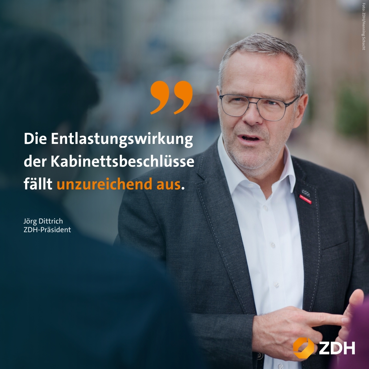 #Dittrich: „Die Kabinettsbeschlüsse zum Bundeshaushalt 2027 sowie zum Gesundheitsbereich bleiben hinter den angekündigten Reformansprüchen zurück.“ Die Regierung habe eine Chance verpasst, endlich den Belastungsdruck zu verringern. zdh.de/presse/veroeff…
