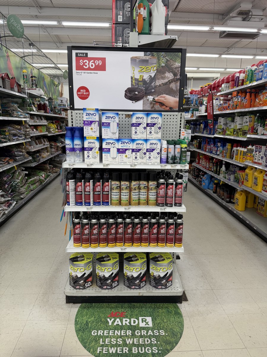 AceFountains's tweet image. Upgrade your garden with the ZERO-G 50ft hose for only $36.99! 🌿 Limited supplies—don’t miss out! #GardenGear #AceHardware