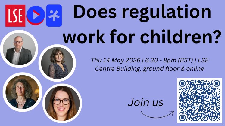 MediaLSE's tweet photo. How does regulating digital environments change #children's lives? 📱

Join #DigitalFutures4Children on 14 May for a dive into Steve Wood’s latest report with:

Steve Wood, Beeban Kidron, Orla Lynskey, Lorna Woods &amp; chair @s_livingstone: https://t.co/BuHRWJ5QJ1

@5RightsFound https://t.co/5BK385PaKm