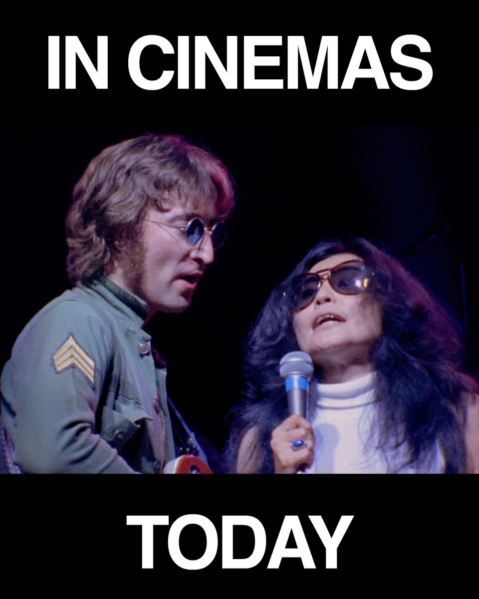 johnlennon's tweet image. IN CINEMAS TODAY!
POWER TO THE PEOPLE - John &amp;amp; Yoko live in concert
🎟️ Get Cinema Tickets → powertothepeoplefilm.com
You are The Plastic Ono Band - experience the concert in the audience with other people at the cinema - in 5.1 Surround or Dolby Atmos in selected cinemas -