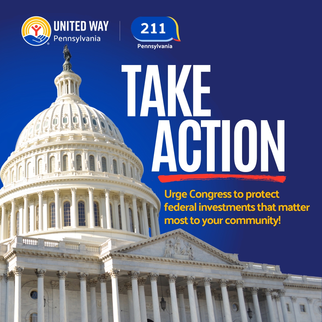 PA211GetHelp's tweet photo. The UWP team and United Ways from across PA are in Washington, D.C. this week for United Way’s Advocacy Forum and Hill Day. Contact your Members of Congress and urge them to protect federal investments in the programs that matter most to your community. https://t.co/ySkCjBYRNC https://t.co/5zW1eC4DFh