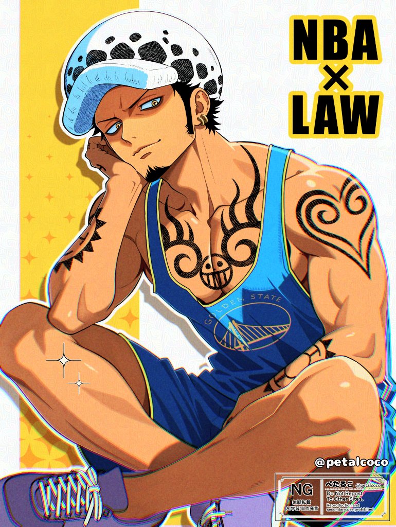 petalcoco's tweet photo. Law Fan art┃ロー君
Law in NBA style 🏀 again
you know what I’m saying tho 😭
#Trafalgarlaw https://t.co/uHBINKpNBs