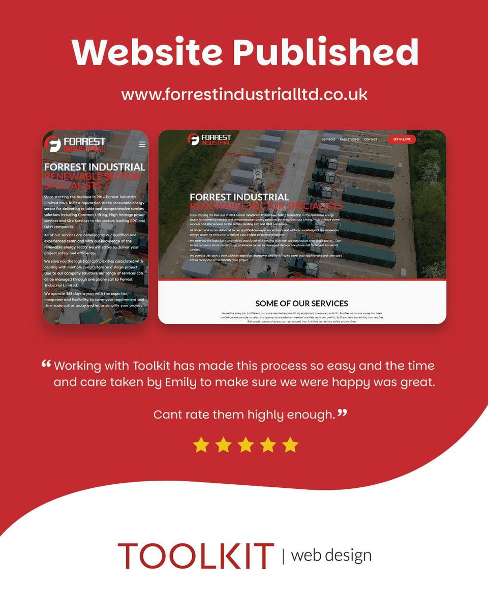 toolkitwebsites's tweet image. New website publication for Forrest Industrial Limited:

forrestindustrialltd.co.uk

#webdevelopment #chichester #webdesign