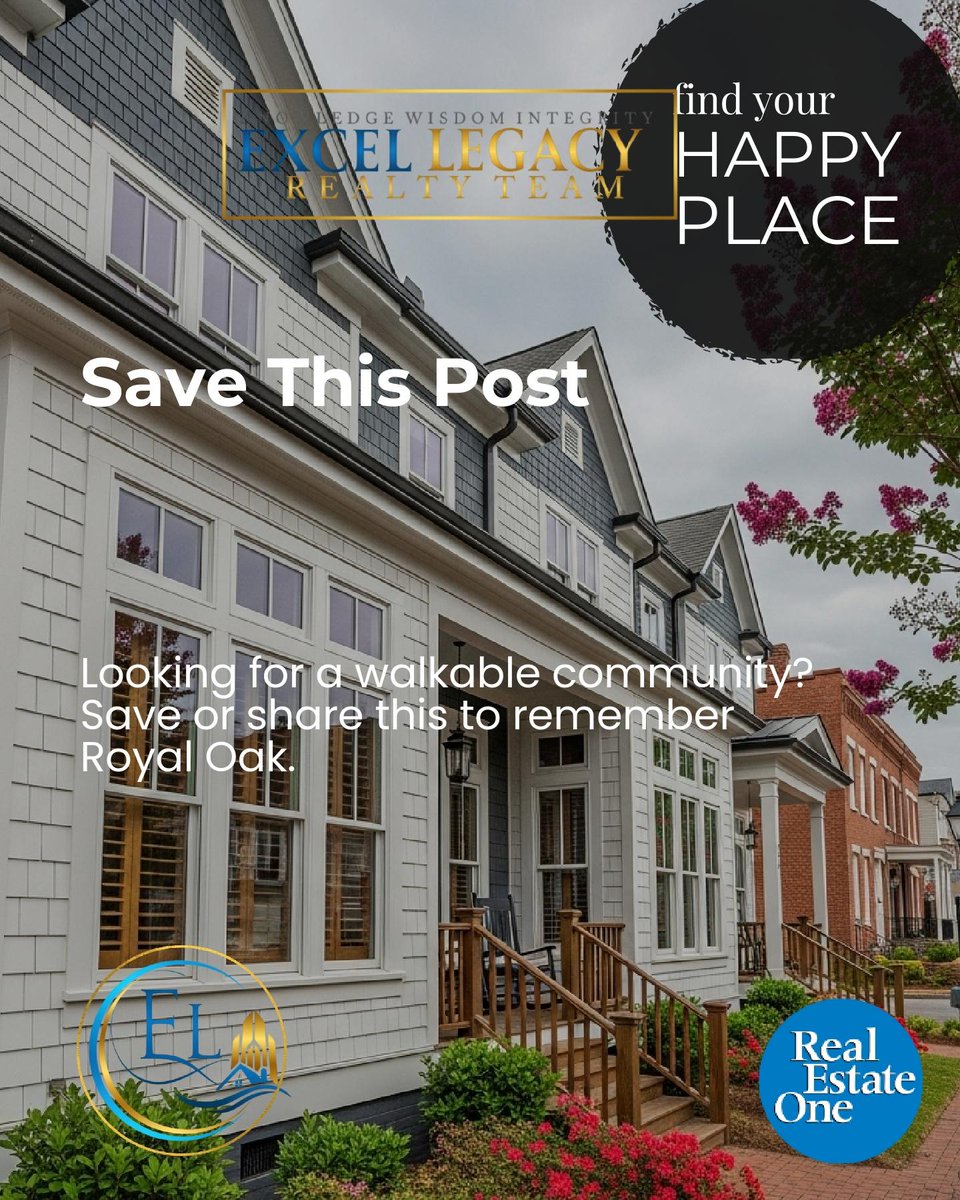 ExcelLegacyTeam's tweet photo. Why is Royal Oak always a top choice? It’s the lifestyle. 🚶‍♂️ Walk to local coffee shops, parks, and top-rated schools while enjoying anything from charming bungalows to modern condos. 🌳 Save this post if you’re looking for a walkable community! https://t.co/gAC3ZjVi4F