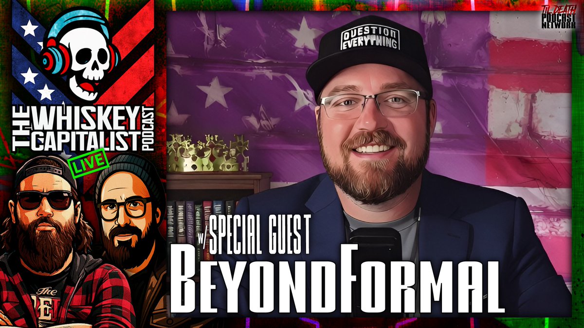 WhiskeyCapPod's tweet photo. @rumblevideo #Livestream today @ 8p ET/5p PT!!
James Comey's New Indictment/Kimmel Doubles Down/Bill Maher v David Cross w/ @beyondformal1 | 4.29.26
https://t.co/AnAjdJmYGN
#JamesComey #BeyondFormal #JimmyKimmel #Indictment #DeathThreat #TerroristicThreat #Treason #DonaldTrump #Widow #Idiot #Extremism #LeftistViolence #BillMaher #DavidCross #Woke #DemocraticSocialist #Antifa #ICE #AntiICE #Portland #SexTherapist #Hooker #Livestream #News