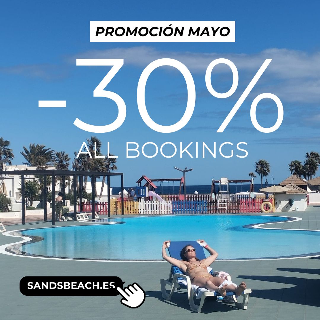 SandsBeach's tweet photo. May in Lanzarote — and we're making it even better.
30% off all bookings this May.
Sunshine, beach on your doorstep, volcanic landscapes, Sunday markets all for less.
What are you waiting for?
Mayo en Lanzarote — y lo ponemos aún más fácil.
30% de descuento en todas las reservas https://t.co/5WPZ1wKslx