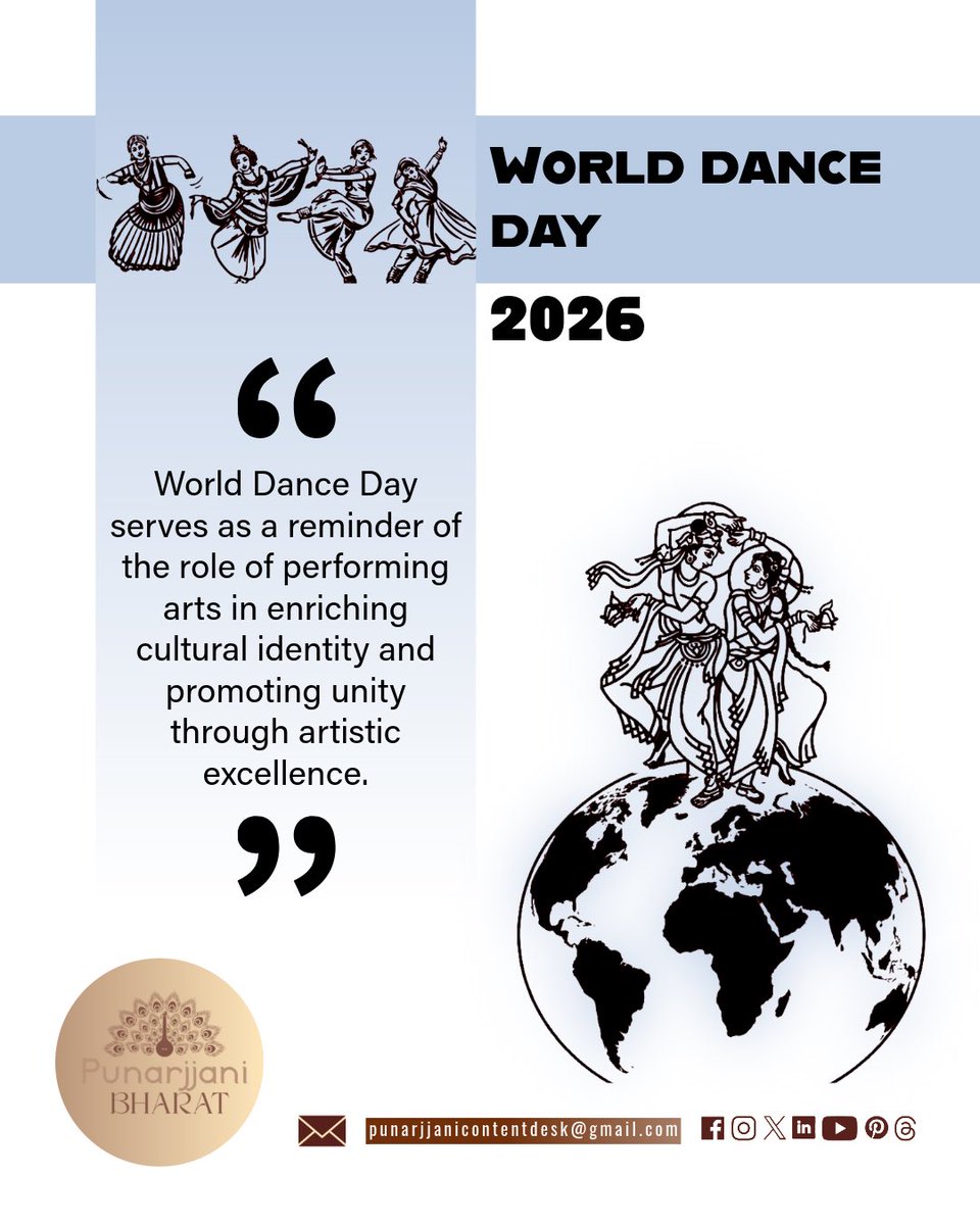 punarjjani2022's tweet image. Celebrating the artistes who bring stories to life through movement. Wishing everyone a graceful World Dance Day. 
#worlddanceday #punarjjanibharat #artiste #dance #performingarts
