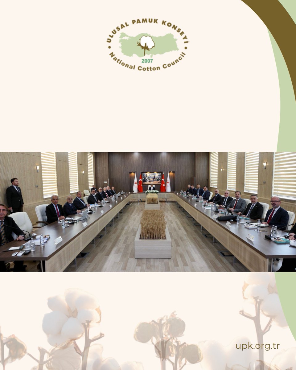 UlusalPamuk's tweet photo. Ulusal Pamuk Konseyi Yönetim Kurulu Başkanı Fevzi Çondur, T.C. Tarım ve Orman Bakanı İbrahim Yumaklı tarafından, Ankara’da gerçekleştirilen değerlendirme toplantısına katıldı. https://t.co/0h55PnRWEv