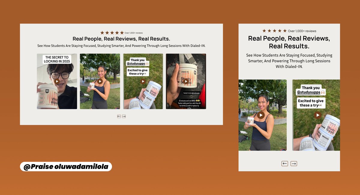 oluwadamil50842's tweet image. Reviews aren’t decoration, they close the sale. 

They build trust, kill doubt, and show real results. 

That’s how you turn traffic into customers. 

 #CRO📷 #Ecommerce #DTC #Shopify #LandingPage #ConversionRate #UXDesign #SocialProof #EcommerceTips #DigitalMarketing