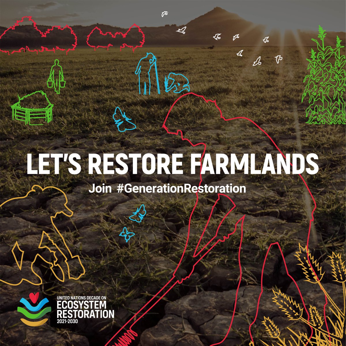 UNEP's tweet photo. Ecosystems support all life on earth.

Restoring nature will help:
🟢 Boost farmers income
🟢 Increase resilience 
🟢 Ensure food security
🟢 Save our soils and bees

Find out more about #GenerationRestoration: https://t.co/mKWDyE0DZj https://t.co/i7gOfHVLz3