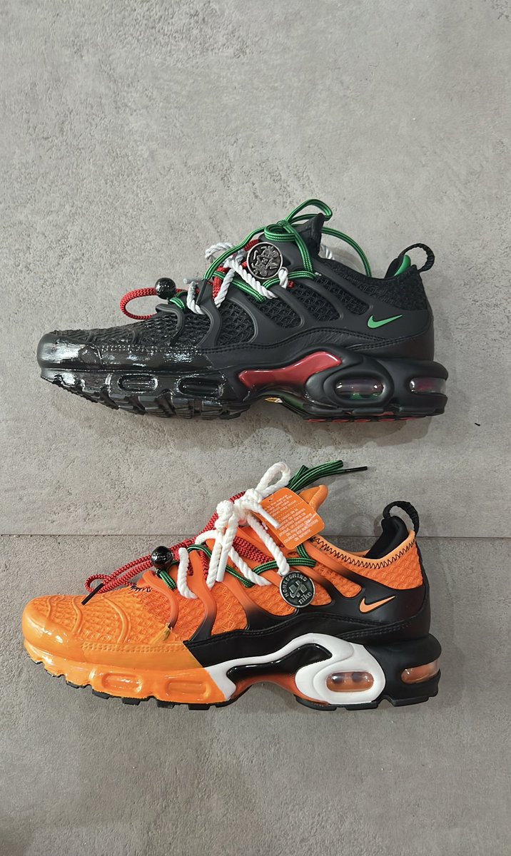 LegendaryLade's tweet photo. Director Spike Lee at the Knicks vs. Hawks, Game 5 wearing the Homecoming x Nike Air Max Plus in Orange!🔥 https://t.co/hhOrwtzm4f