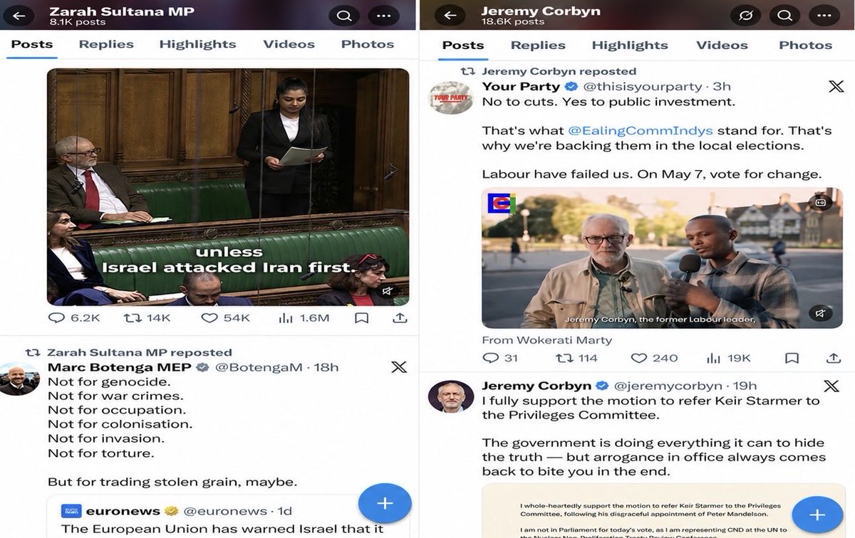 Another attack in Golders Green and, predictably, silence from Jeremy Corbyn and Zarah Sultana. Politicians who are usually quick to turn up the antisemitism when Jews or Israel are the subject have nothing to say when Jews are targeted at home.