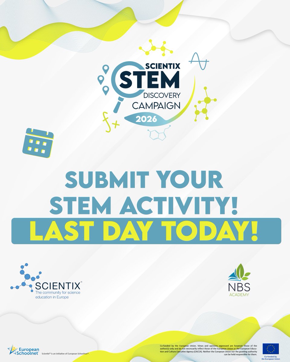 LAST DAY OF THE #SDC26! 🚀

Share your #STEM lessons, events or resources on the map and inspire educators across Europe and beyond. 

Don’t miss your chance to take part and to compete for the #ScientixAwards! Co‑organised with <a href="/nbs_academy/">NBS Academy</a> 

✨  tinyurl.com/SDC-26