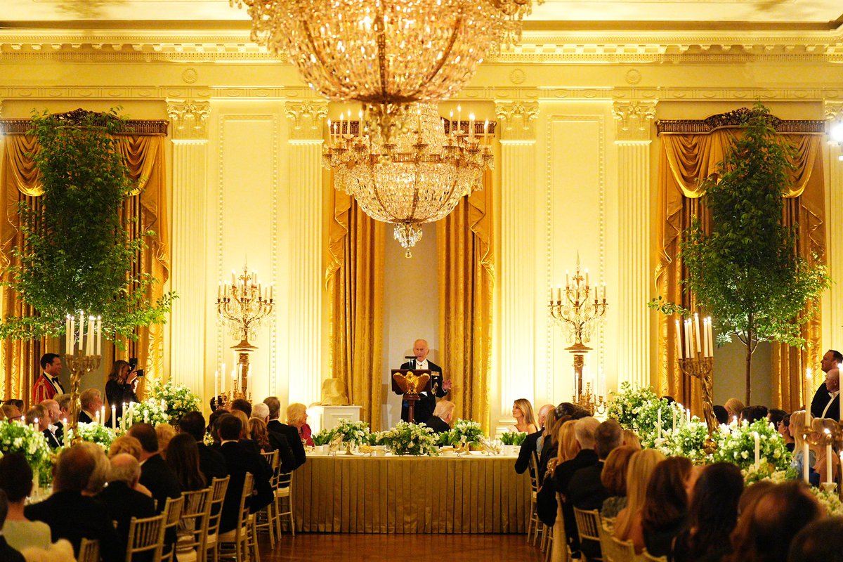 State dinner at White House April28/2026.  Who says there is no ballroom dinner venue there ????