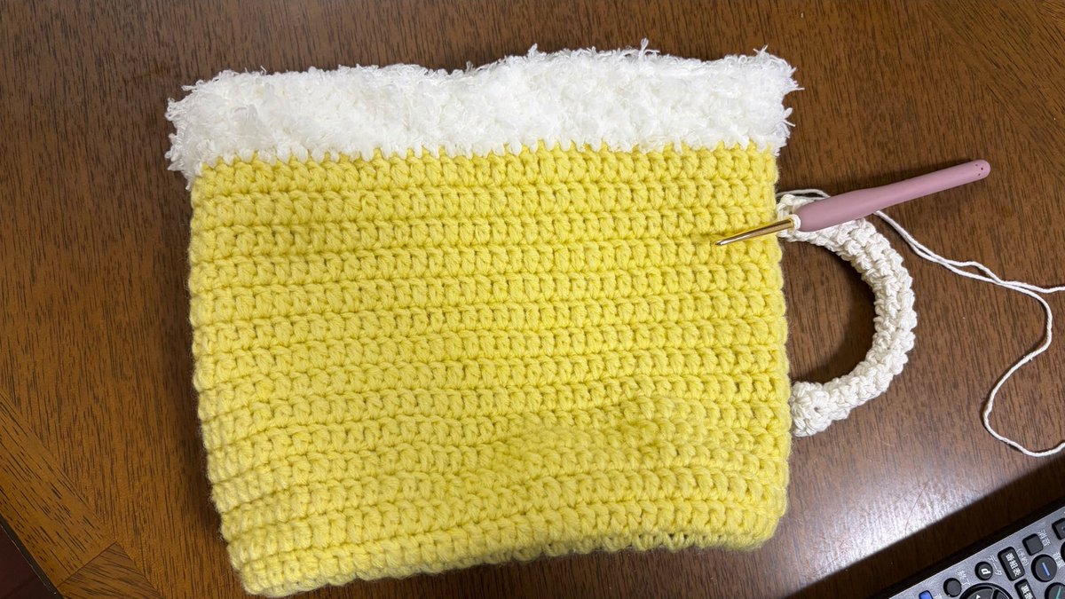 糸が足りなくなっちゃってなんか横長
