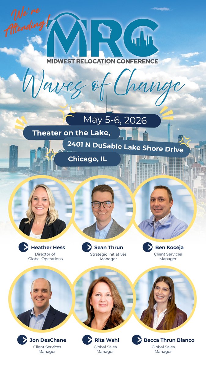 WHRGlobal's tweet image. Chicago, we’re looking forward to seeing you!

The 2026 Midwest Relocation Conference is right around the corner, and WHR Global will be there!

#weareWHR #GlobalMobility #Relocation #MRC2026 #HR #TalentStrategy