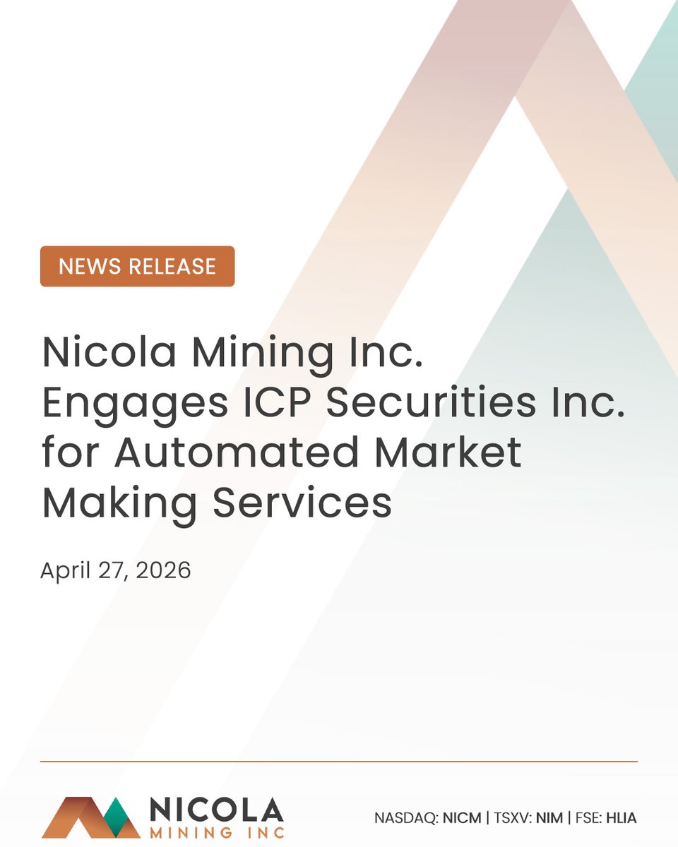 Nicola Mining Inc. (NIM.V) on TSX-V tweet media