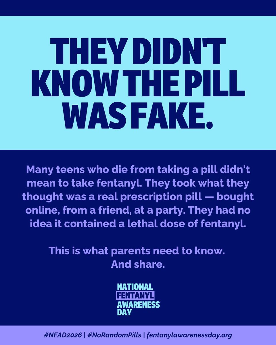 LiveFreeFL's tweet photo. While overdose deaths are down from record highs, too many young lives are still at risk from fake prescription pills made with fentanyl. Learn how you can help protect our communities at https://t.co/FgrSYXPymB #NFAD2026 #NoRandomPills  Need recovery support? Call 1-888-727-6398 https://t.co/9wQ8qCraNw
