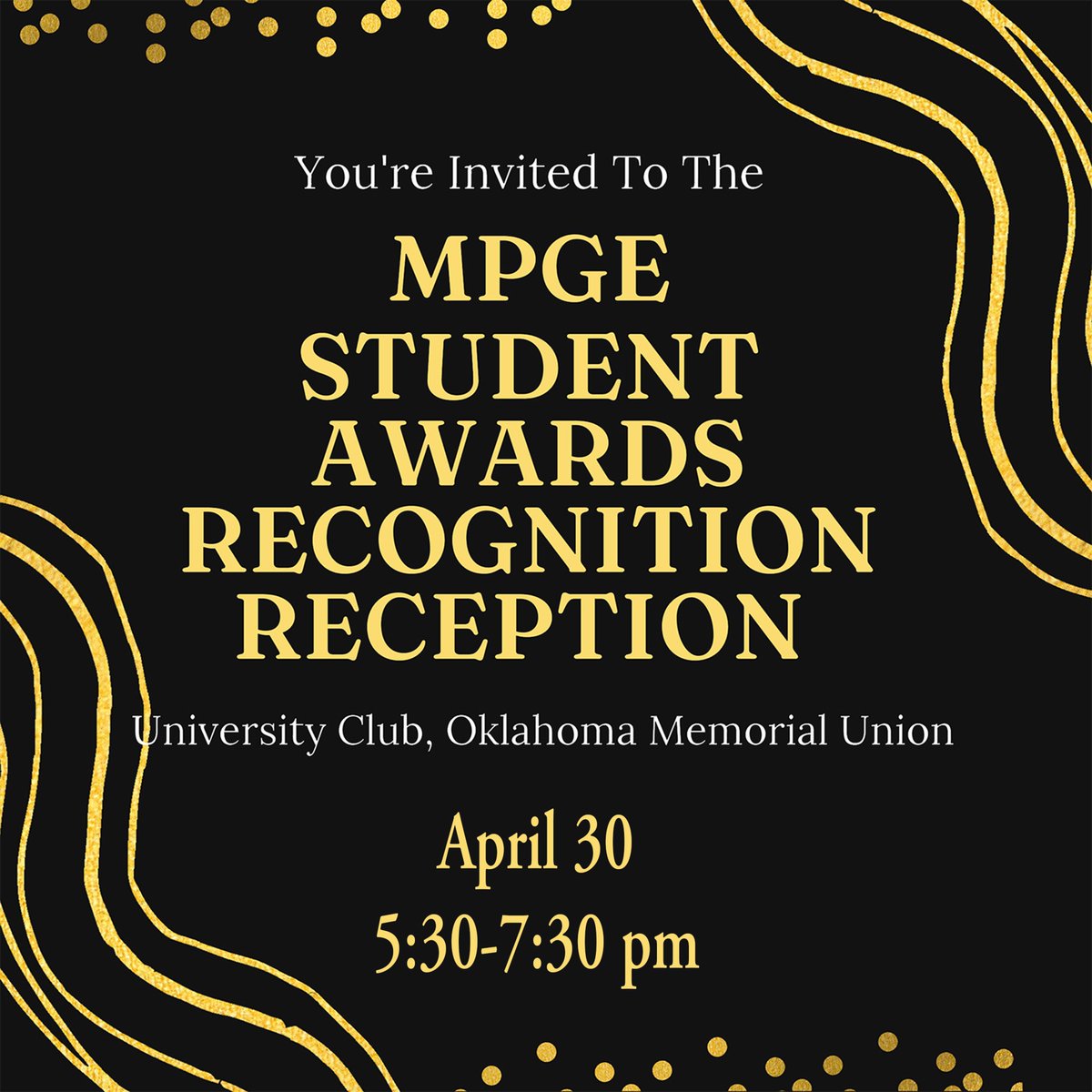 OU_MPGE's tweet image. Reminder, MPGE Student Awards Reception April 30th at 5:30 PM
#ou_mpge #awards #petroleumengineering #students #academia