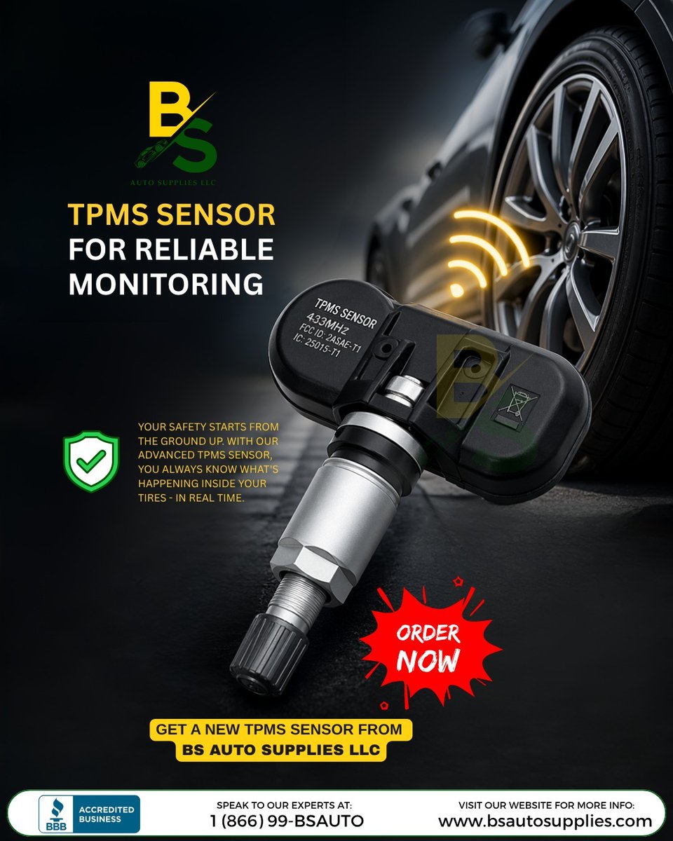 supliesbsauto's tweet image. Low tire pressure? Not anymore. 
Track your tires in real-time with advanced TPMS sensors.
.
Shop now at bsautosupplies.com
.
#bsautosupplies #autoparts #carlovers #drivingsafety #autocare #carupgrade