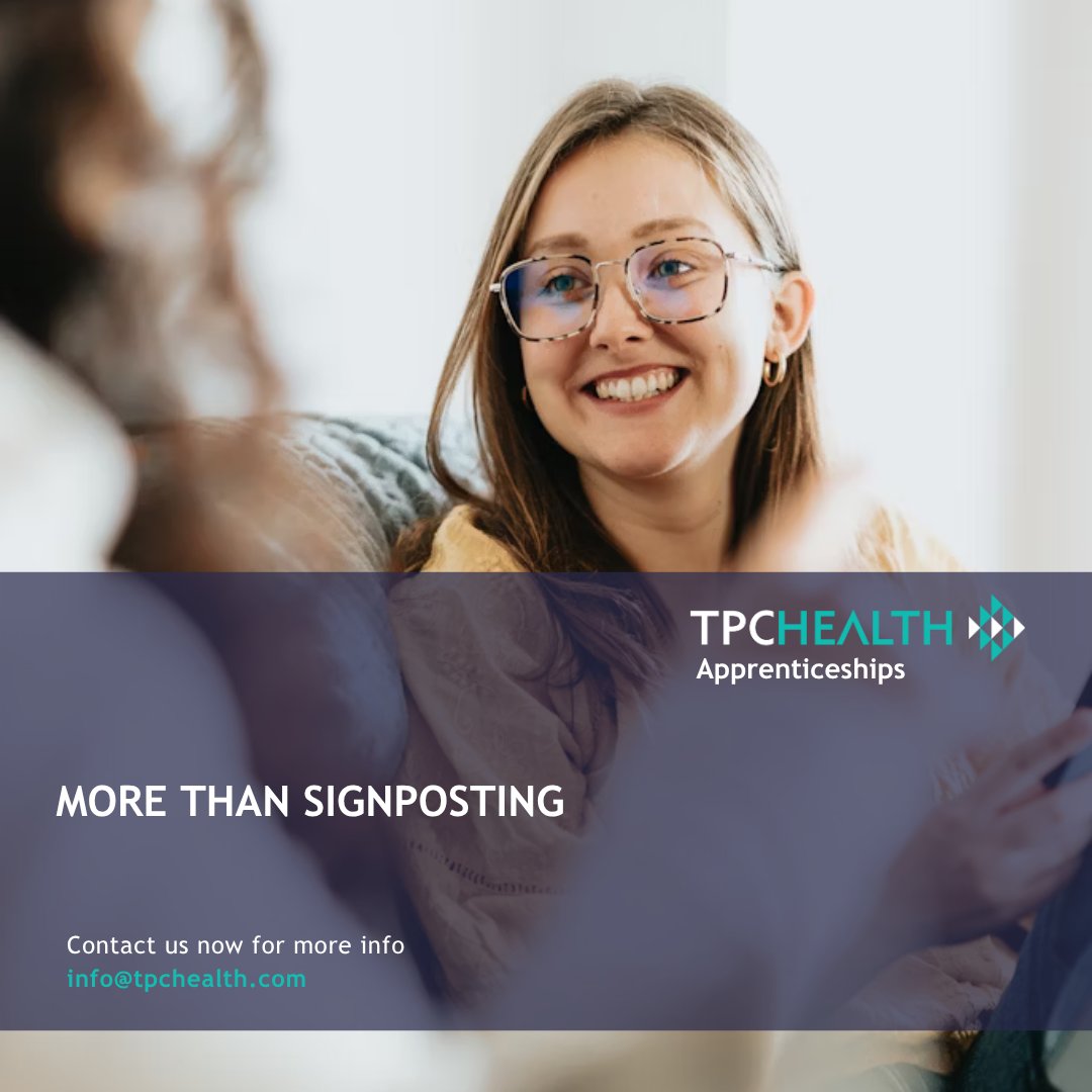 TPCHealth1's tweet photo. Supporting people is rarely straightforward. It is not just about signposting and requires structured skills. Our Level 3 Community Health and Wellbeing Worker Apprenticeship helps develop those skills. 

Contact us at info@tpchealth.com to learn more.

@AndrewTPC

#HealthAndCare https://t.co/ZFLQbTTgtP