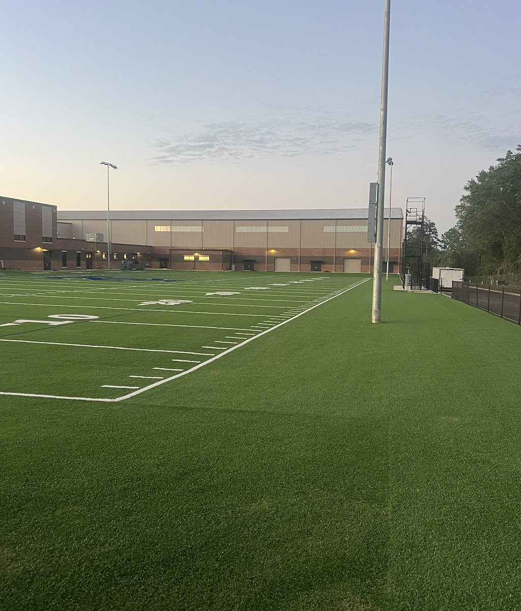 STCFieldBuilder's tweet photo. Turf installation is officially underway on the two new outdoor multi-purpose fields at Thomas County Central High School. These fields are engineered to integrate seamlessly with the school’s new indoor facility, creating a premier, versatile facility for both the Yellow Jackets’ athletic and band programs.