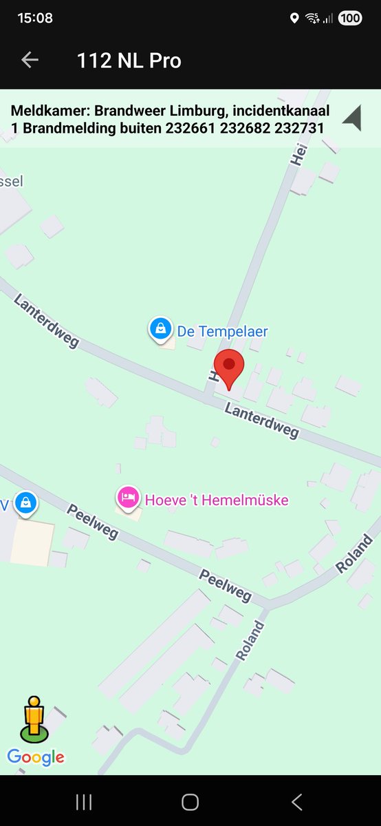 Brandmelding Buiten Helden