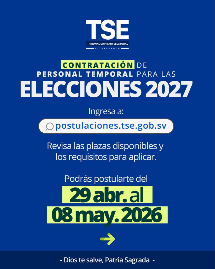 Tribunal Supremo Electoral 🇸🇻 tweet media