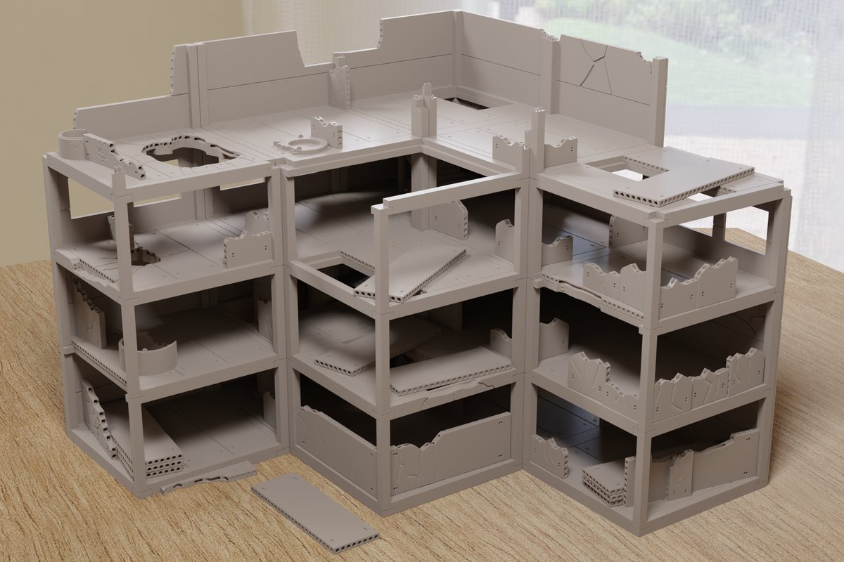 MiniaturesPat's tweet photo. May STL drop: ZIL-130 truck, a highly modular CQB shoothouse for anything from small rooms to large layouts, and a Zona Alfa construction site in clean and tactical versions. Coming to Patreon, MMF and as standalone STL files. https://t.co/GtNI8UhZEm