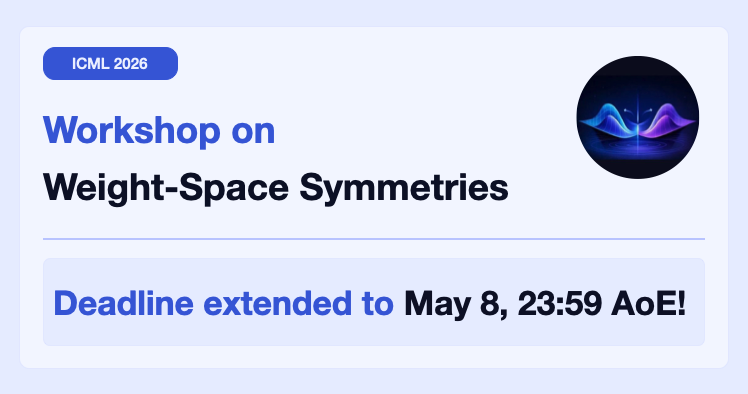 Weight Space Symmetries @ ICML 2026 tweet media