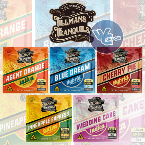theoghutz's tweet image. High-potency Delta-9 edibles just in at WC Vapor.

Tillmans 60mg THC Gummies 2-Pack
→ 2x 30mg gummies = 60mg total
→ Clean formula: Vegan, Gluten-Free, No HFCS
→ Terpene-infused in strain flavors like Pineapple Express &amp;amp; Wedding Cake
#THCGummies #Delta9 #Edibles