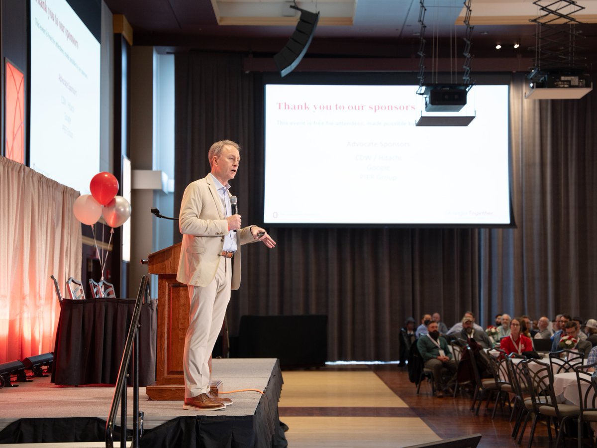 OhioStateIT's tweet photo. Vice President and CIO Rob Lowden opened the #StrongerTogetherIT conference by encouraging attendees to be curious, meet someone new, ask questions and bring one idea back to their teams. https://t.co/dS0kYeNhOT